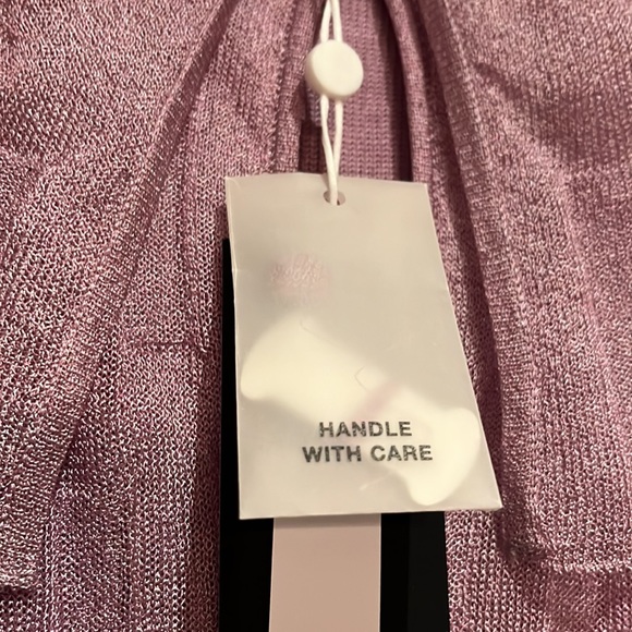 NWT MinnieRose VISCOSE RUFFLE NECK TEXTURED DRESS - Picture 9 of 9